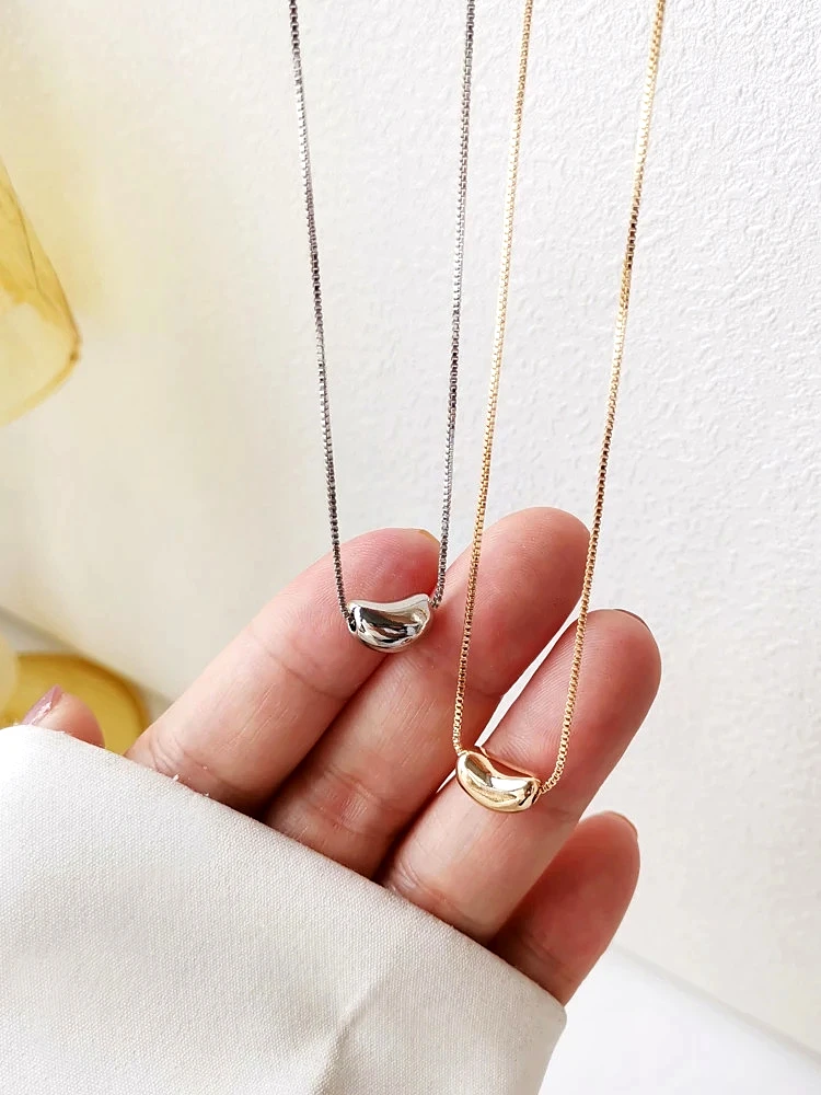 

Kshmir new fashion contracted metal gold pendant necklace temperament fashion design sense necklace clavicle chain