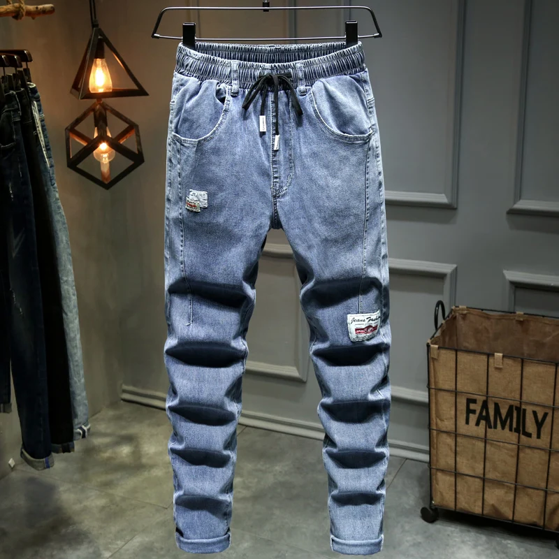 Plus Size 10XL 9XL 8XL 7XL XXXXXL  Sexy Stretch Ripped Jeans Men Elastic  Jean Small Feet  Fashion Street Male Denim Trousers