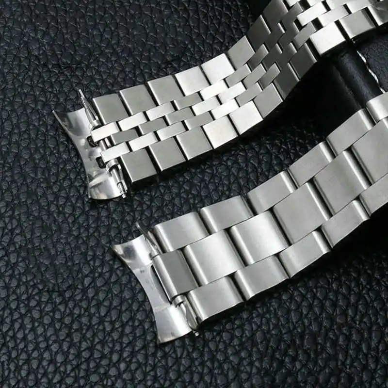 22mm 316L Solid Stainless Steel Jubilee Oyster Watch Band Strap Bracelet Fit For Casio MDV 106 107 Watch