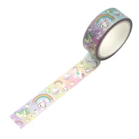 1 roll unicorn washi masking tape washi tape scrapbooking decorative adhesive tapes paper japanese stationery