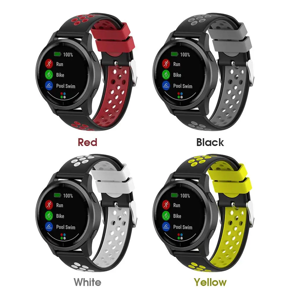 Мягкий дышащий силиконовый спортивный ремешок для наручных часов сменный Garmin