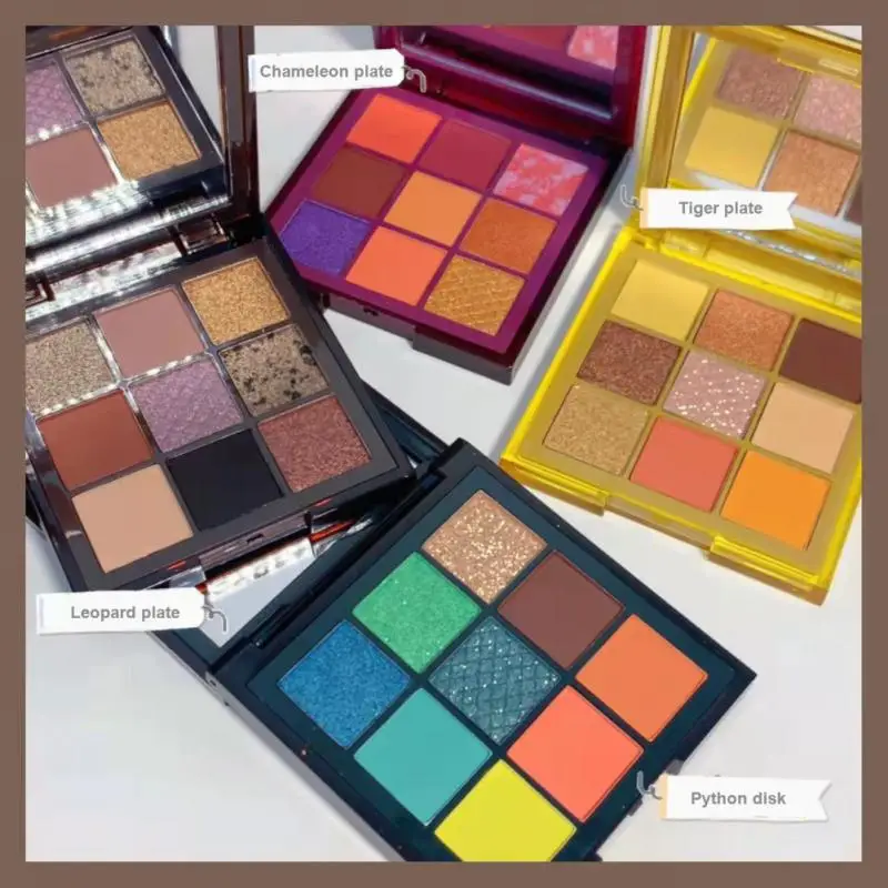 

9 Color Eyeshadow Palette Makeup Pigment Eye Shadow Powder Holographic Shiny Eye Make Up Waterproof The Shadows Women Cosmetics