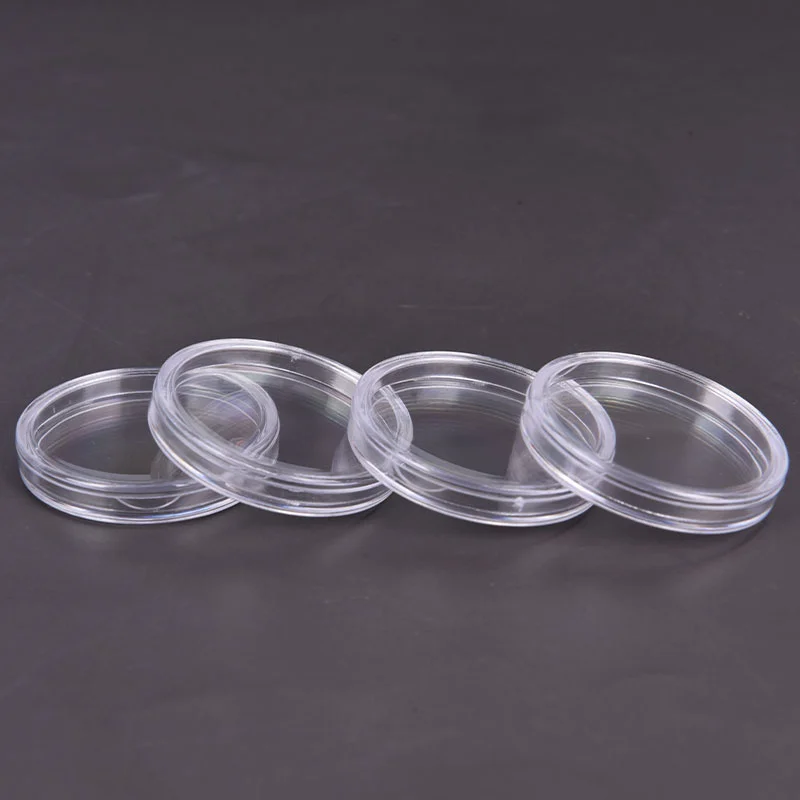 

100pcs/Lot Transparent Plastic Coin Holder Coin Collecting Box Case For Coins Storage Capsules Protection Boxe Container