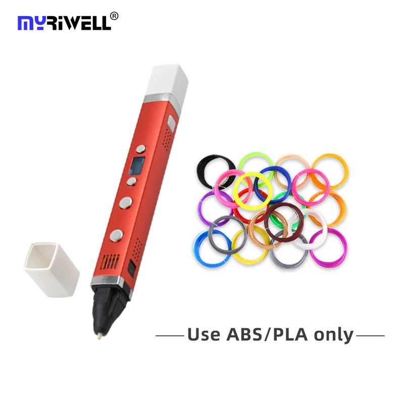 

Myriwell 3D pen Aluminium body PLA/PCL/ABS filament easy for beginners kids creative toys speed adjustable 3d printing pen