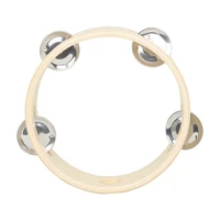 85ab kids 6 hand held wood headless tambourine bell with metal single row and wood quality educational orff instruments