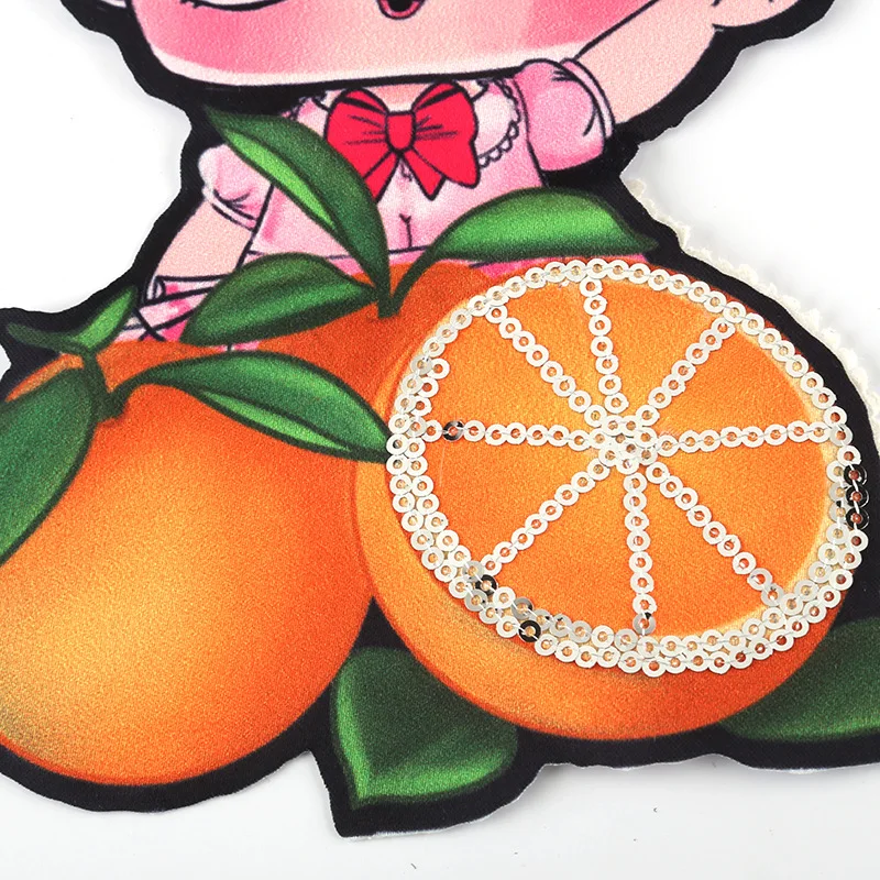 Kawaii Sequined Honey Girl Big Patch Diy Sew on Iron Clothing Apparel Decorative Accessories Daughter Gift Sticker | Дом и сад