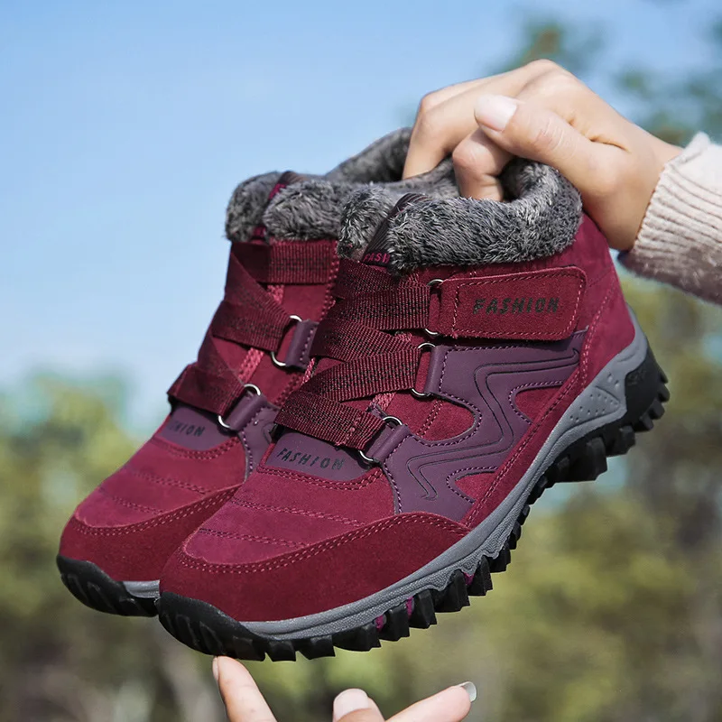 

Winter Walking Shoes, Elderly Plush Cotton Shoes, Sports Shoes, Thickened Non Slip Warm Mother Shoes, Women's Shoes