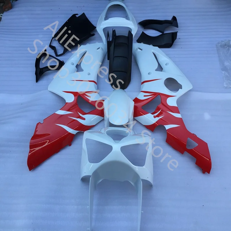 

ABS Plastic Kit For Kawasaki Ninja ZX6R 2003 2004 ZX-6R 03-04 red white black Motorcycle Fairing (Injection Molding)