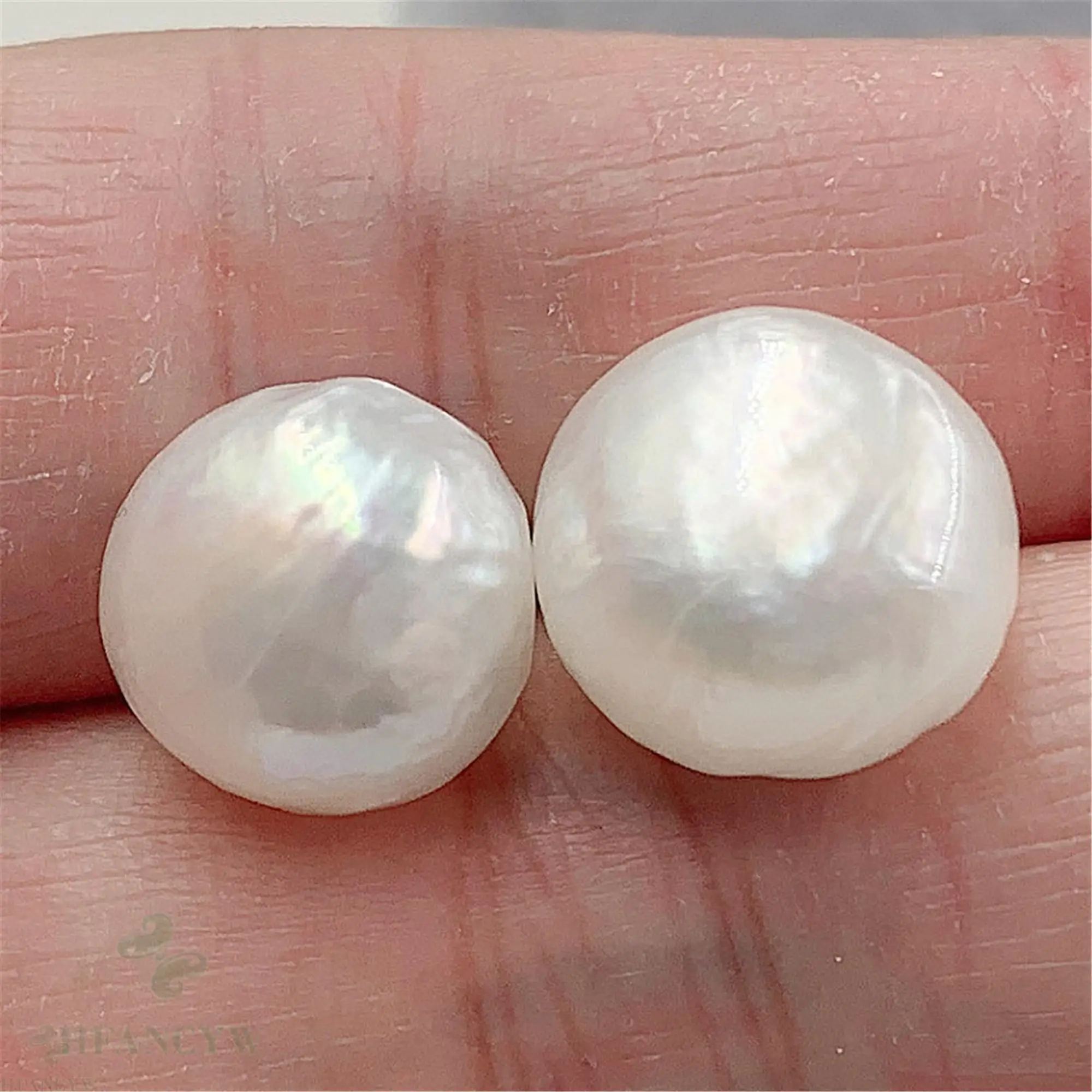 Белые жемчужные серьги в стиле барокко серебряные гвоздики вечерние свадебные