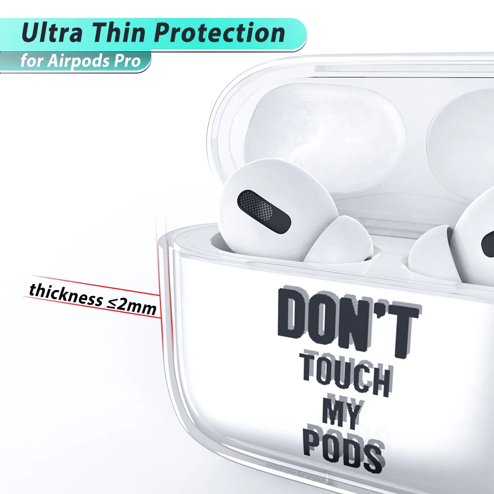 Прозрачный чехол-накладка для AirPods Pro, Жесткий ПК, Cristal, милый мультяшный протектор для наушников Air Pod Pro 3, чехол для AirPods Box