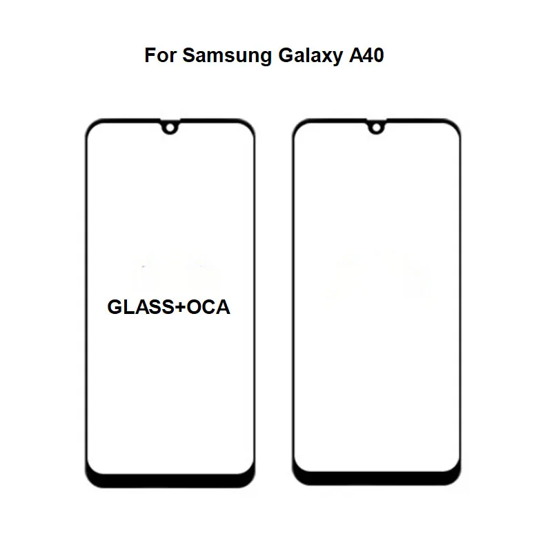 

10 шт. внешний объектив Переднее стекло сенсорный экран панель ЖК-дисплей с OCA клей для Samsung Galaxy A40 SM-A405FN 2019 высокое качество