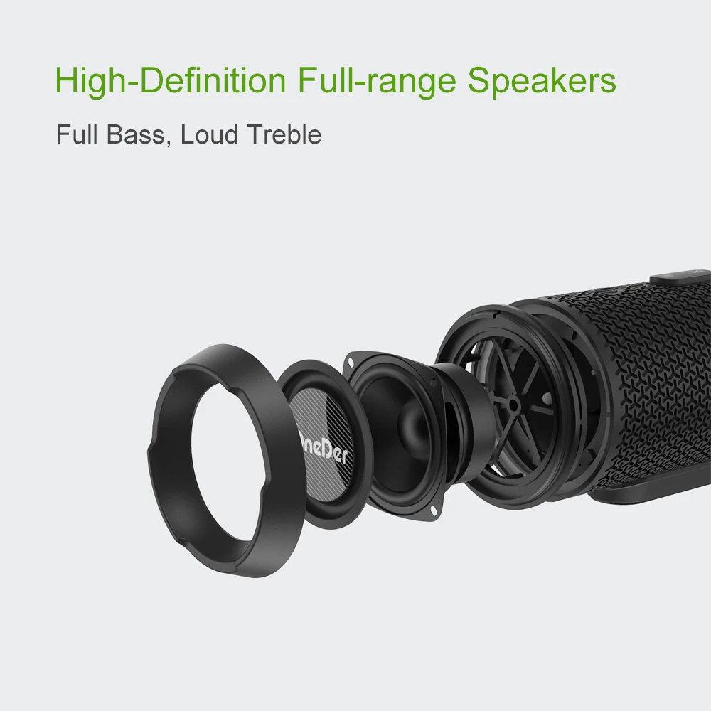 Bluetooth-динамик EWA уличный стерео с басами HiFi-музыка высоким разрешением U-диском TF