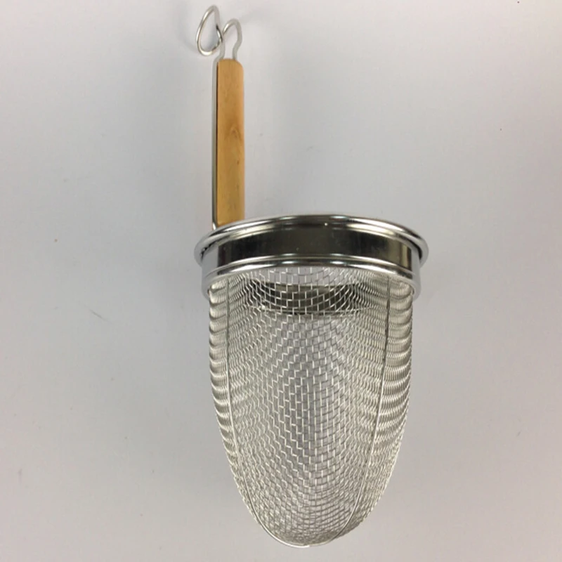 Сетчатый дуршлаг с деревянной ручкой 4 упаковки микро-перфорированная корзина