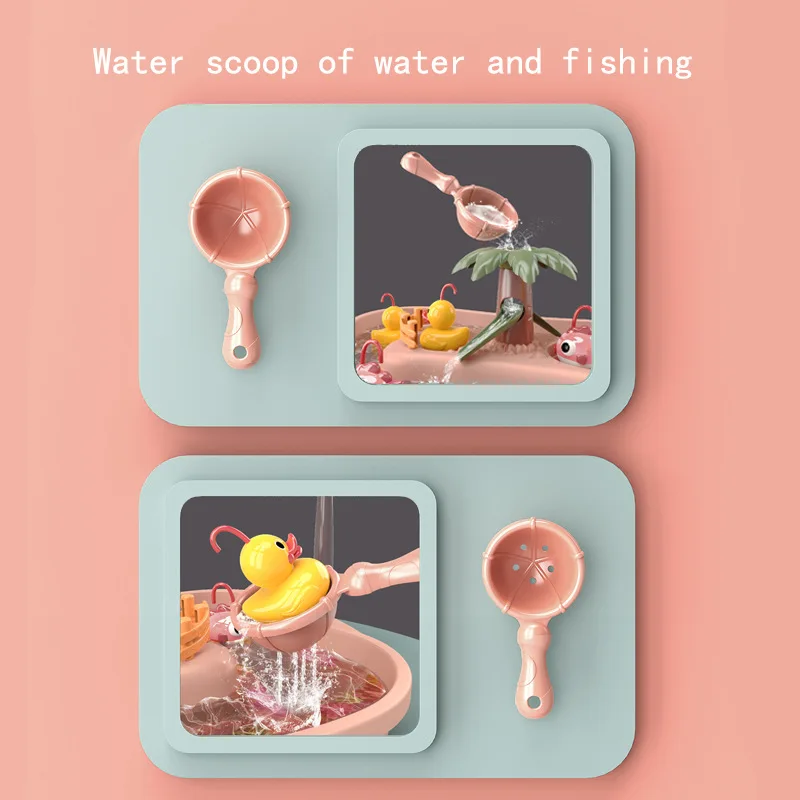 Детские игрушки для рыбалки электрический музыкальный светильник водного цикла