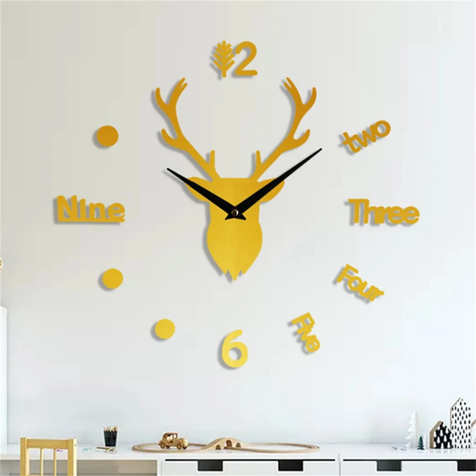 Большие настенные часы современного дизайна безрамочные сделай сам без звука 3D