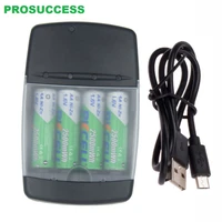independent four slots led display aa aaa aaaa nizn 1 6v rechargeable battery usb smart charger with car eu us adaptor bc4z