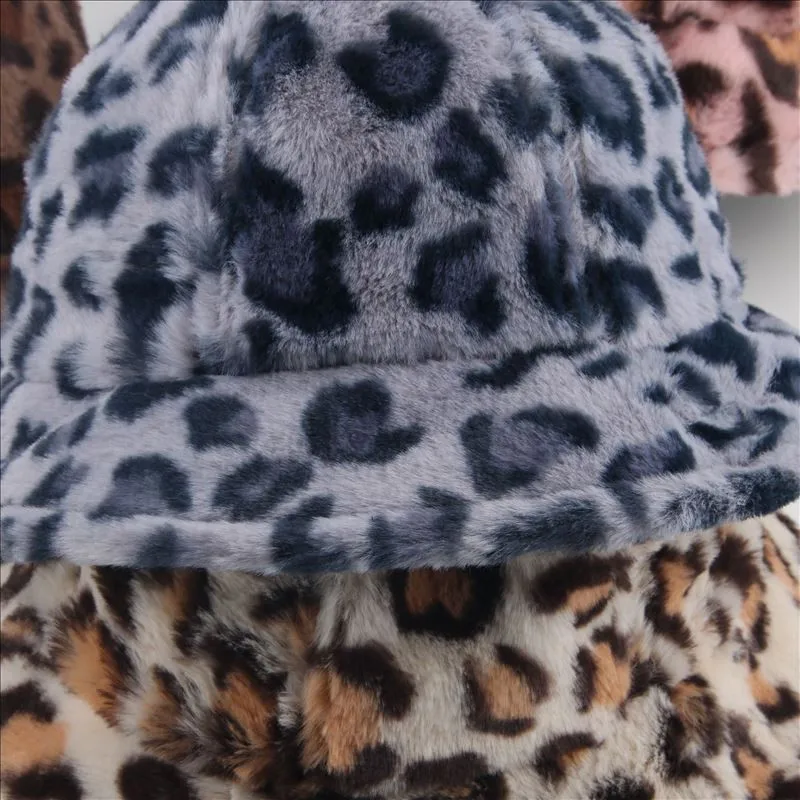 

XdanqinX Baby's Bucket Hat Children's Leopard Hats 2020 New Winter Warm Leopard Print Personality Child Cap Cute Boys Girls Hat
