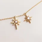 Набор из 14 к позолоченного циркония, 8 звезд, кулон, diy браслет, ожерелье, серьги, ювелирные изделия, Маленькая подвеска