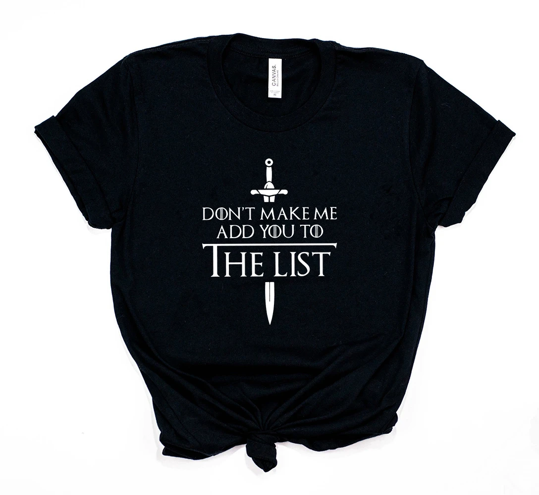 Забавные футболки со слоганом Новое поступление забавная рубашка Ария Старк Не