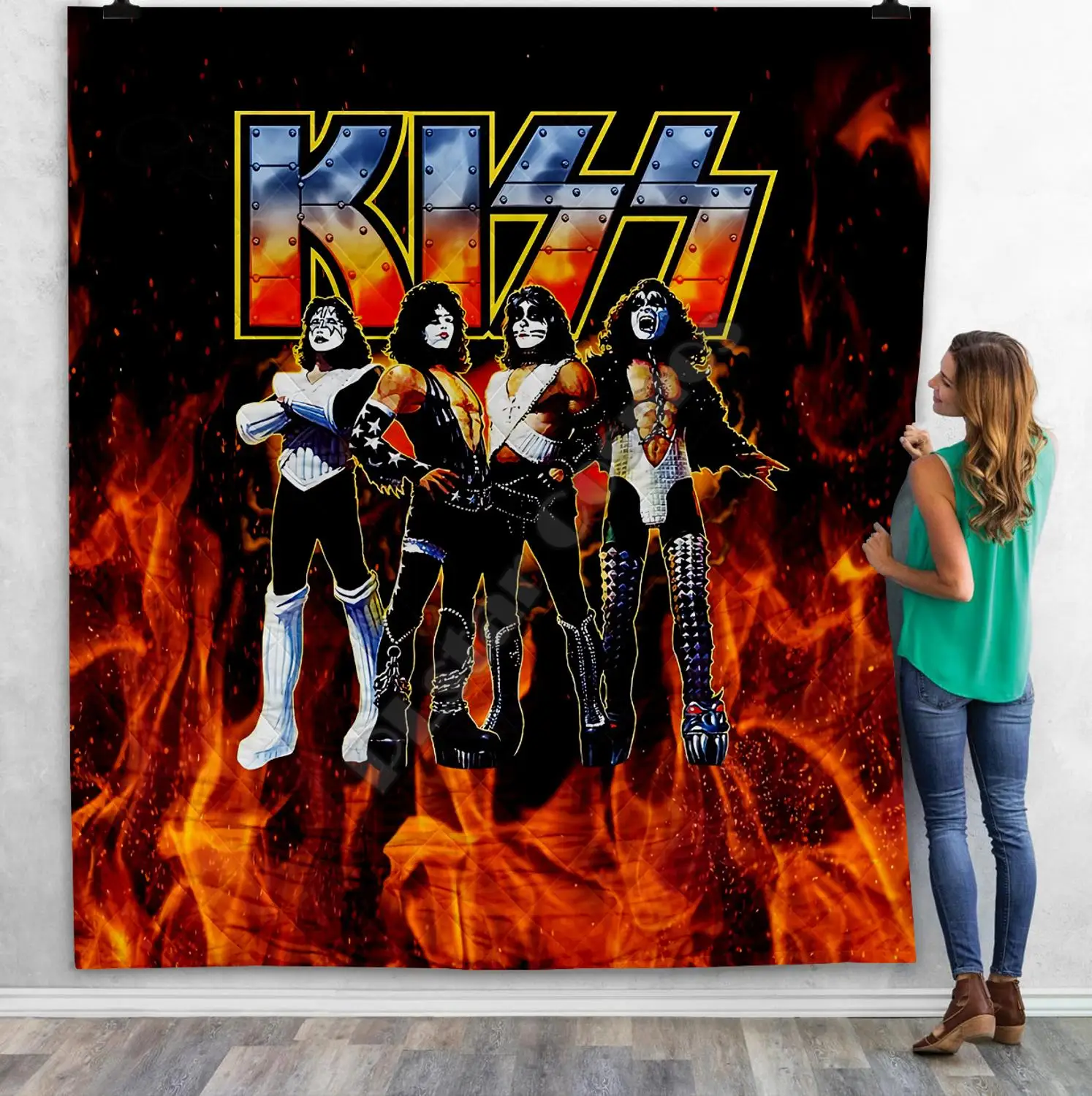Постельное белье KISS Rock & Roll All Nite вечерние НКИ 3D одеяло для детей и взрослых мягкое