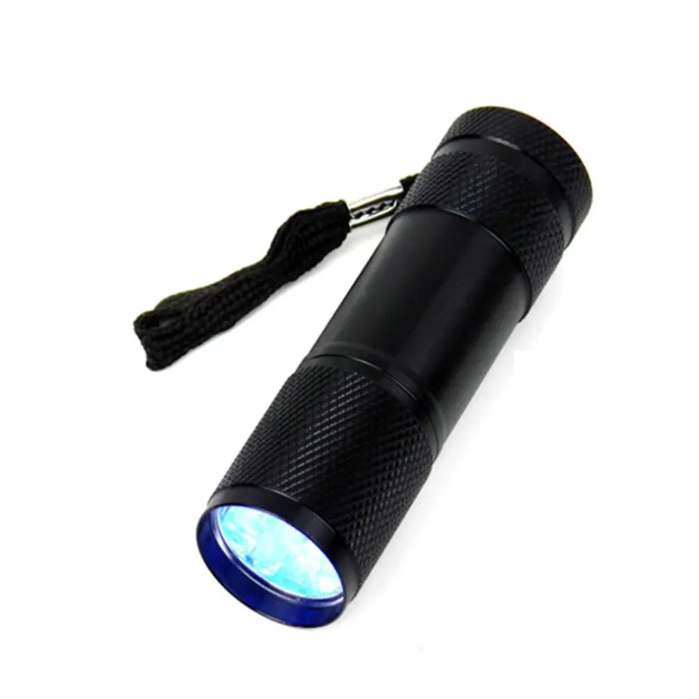 

Mini 9LED UV Flashlight Ultraviolet Rays Invisible Ink Marker Detection Torch Light for Check the Bill Money Sale