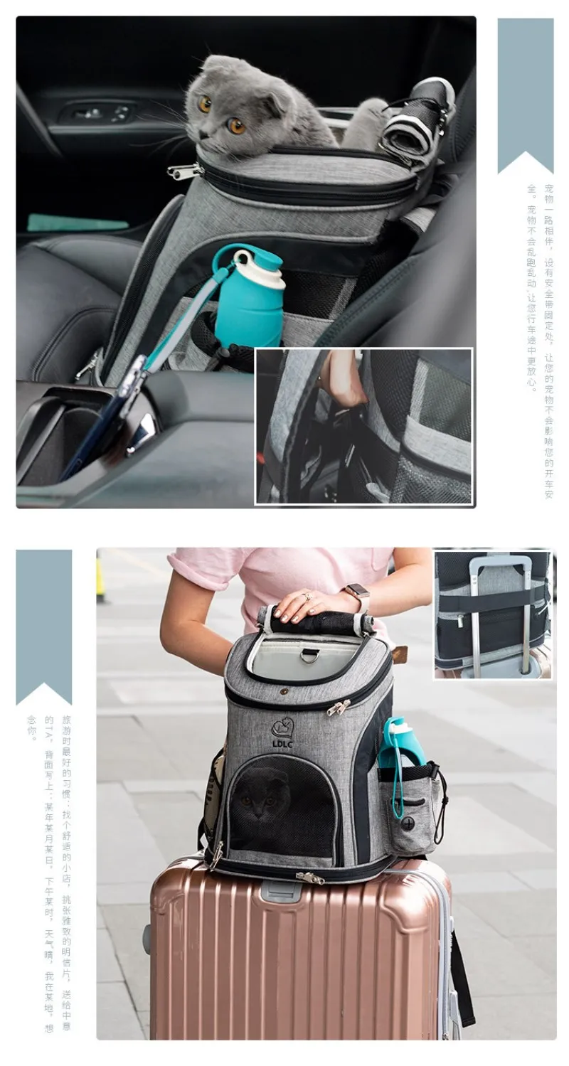Dog Carrier Backpack Bag Breathable Dogs for small dogs Cat Bag Portable Pet Shoulder Dog Stuff Hiking Travel Walking Riding