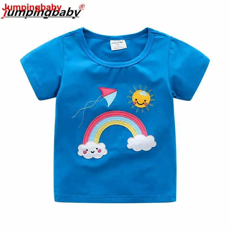 2021 футболка для девочек детская одежда топы летняя с принтом животных кроликом