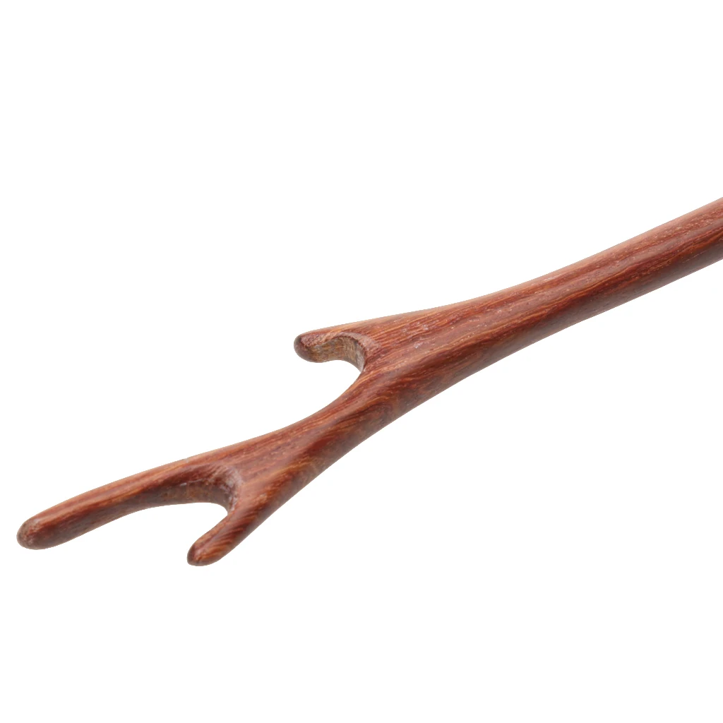 

2 шт. Винтаж дерево рога оленя для волос палочки Для женщин ручной работы шиньон контактный Аксессуары