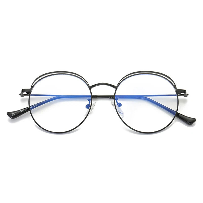 2019 Personality Round Frame Prescription Glasses For Myopia Men Women Alloy Photochromic Or Blue Light Blocking Spectacles Male |