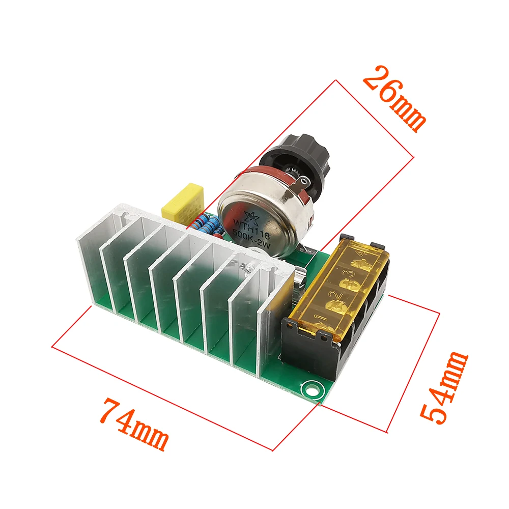 4000W тиристорный Напряжение Регулятор модуль переменного тока 220V Регулируемый