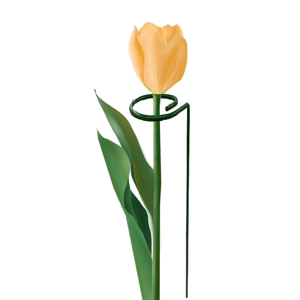 

lastic Garden Plant Supports Clip Single Stem Support Pile Plant Cage Support Rings Garden Supplies 5 Pack of 18 Inch 40/45 cm