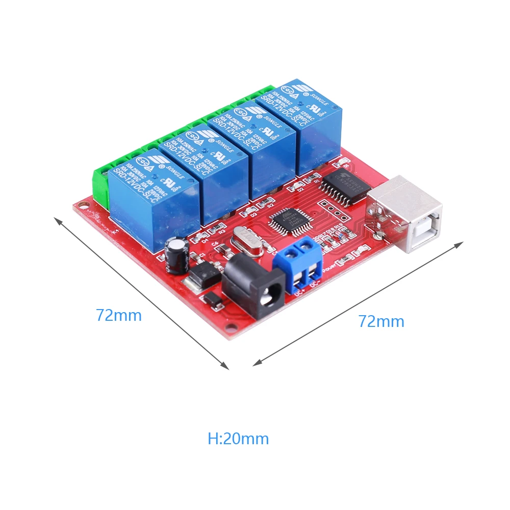 DC 12V 4Bit переключатель USB контроллер 4CH триггерный релейный модуль 4 канальный