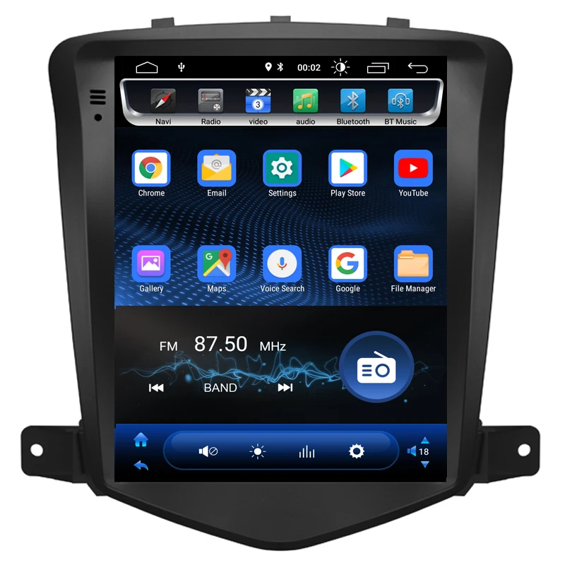 Tesla Стиль Android автомобильный радиоприемник gps-навигация dvd-плеер для Chevrolet Cruze 2009-2013