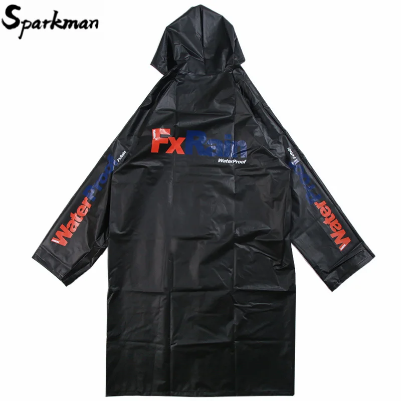Мужская непромокаемая куртка в стиле хип-хоп черная Водонепроницаемая ветровка