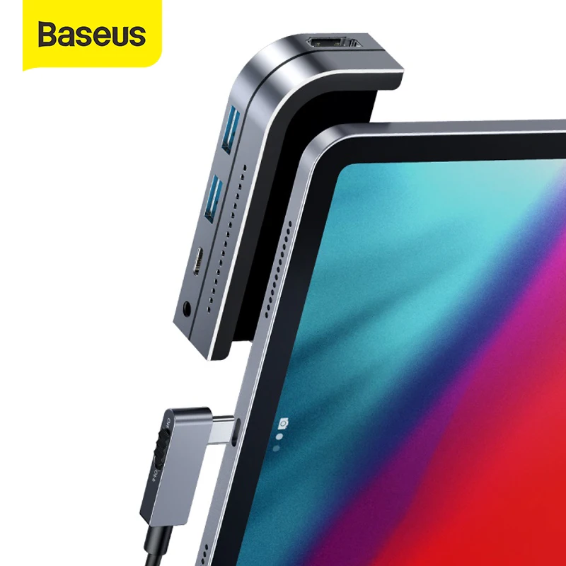 

Baseus USB C HUB Type C HUB to HDMI-compatible USB 3.0 PD Port Mobile Phone USB-C USB HUB Adapter For MacBook Pro For iPad Pro