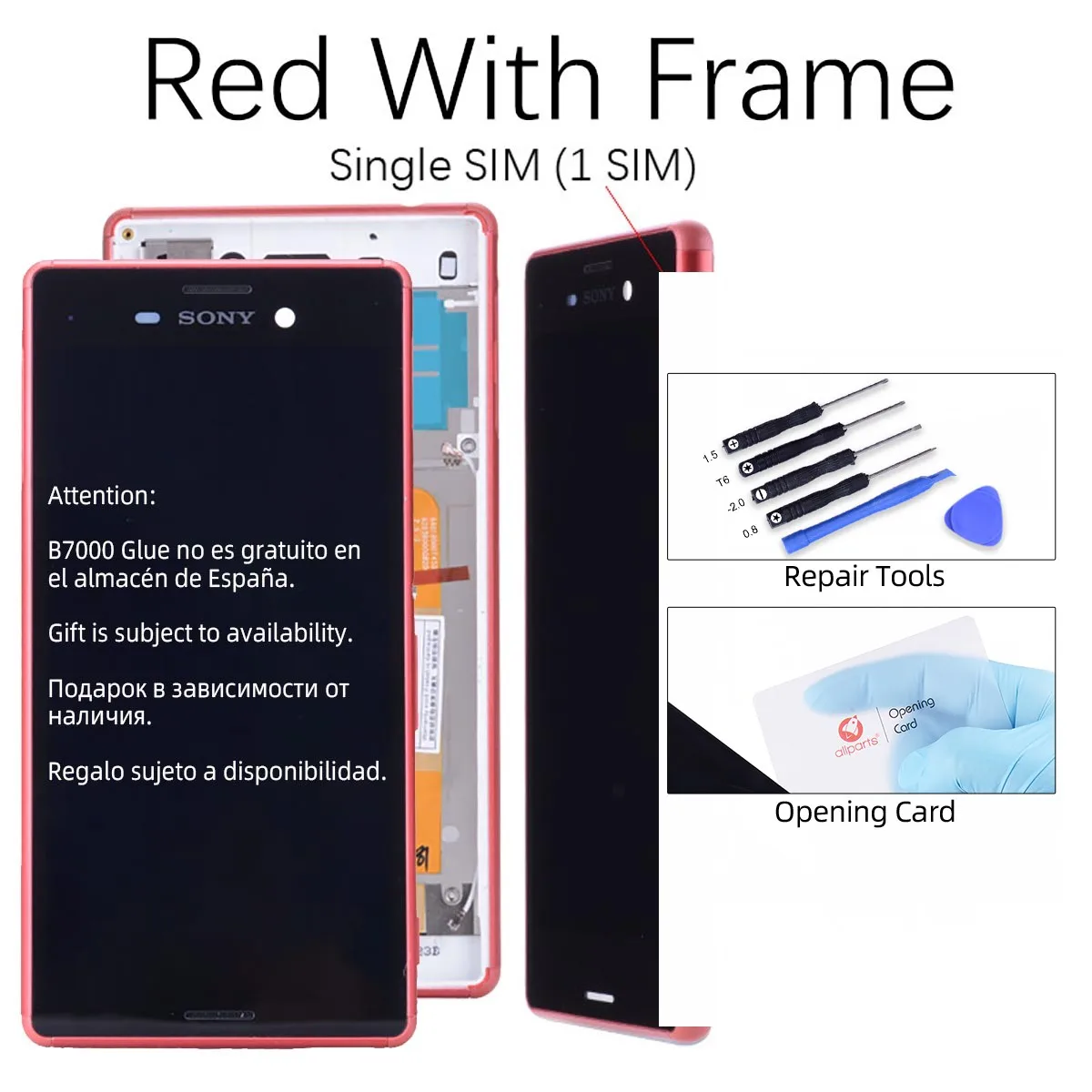 5,0 дюймов ЖК-дисплей для sony Xperia M4 Aqua ЖК-дисплей кодирующий преобразователь сенсорного экрана в сборе с рамкой для sony M4 Aqua E2303 E2306 lcd - Цвет: 1SIM  Red  Frame