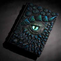 a5 creativity handmade magic resin cover notebook hand account book 3d dragon relief deluxe animated dragon book