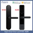 Умный дверной замок Aqara N100 и N200, разблокировка по отпечатку пальца, Bluetooth, NFC, работает с Mijia HomeKit, умная связь с дверным звонком