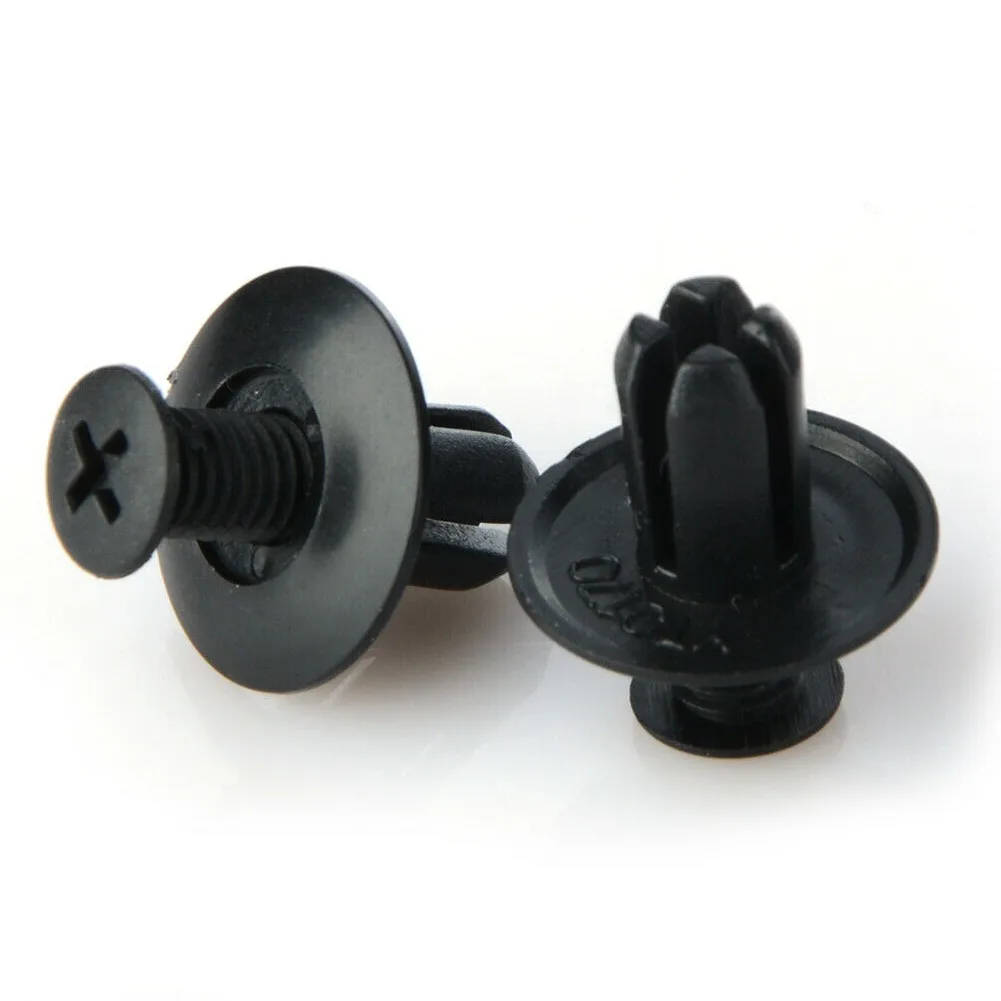 

Black Rivets Vehicles Bumper Car Clips Fastener Fender Fit For 8mm Hole