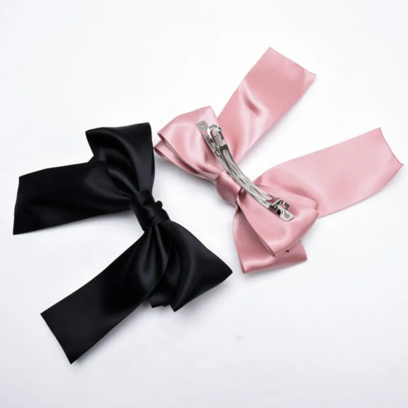Большой розовый бант заколки для волос женщин заколка-пряжка девочек аксессуары