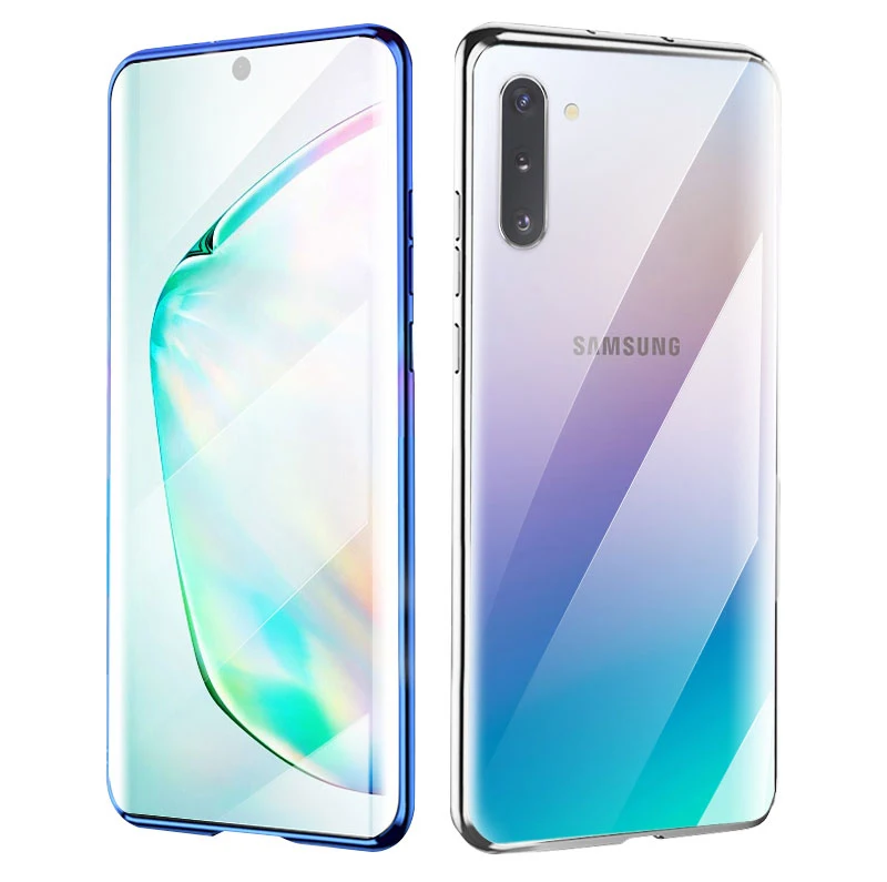 Чехол для samsung Galaxy Note 10 360 ° полная защита Магнитный чехол s чехол для Galaxy Note 10 Plus 5G металлический двойной стеклянный чехол