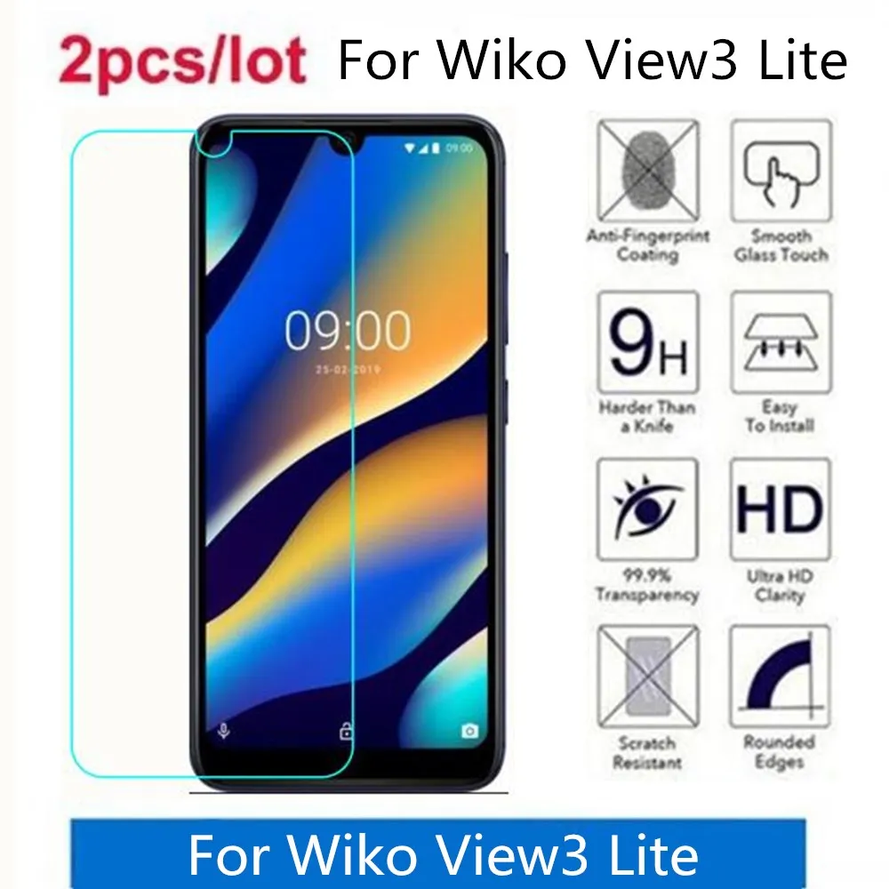 Закаленное стекло для Wiko View 3 Lite 2.5D Премиум Защитная пленка на экран