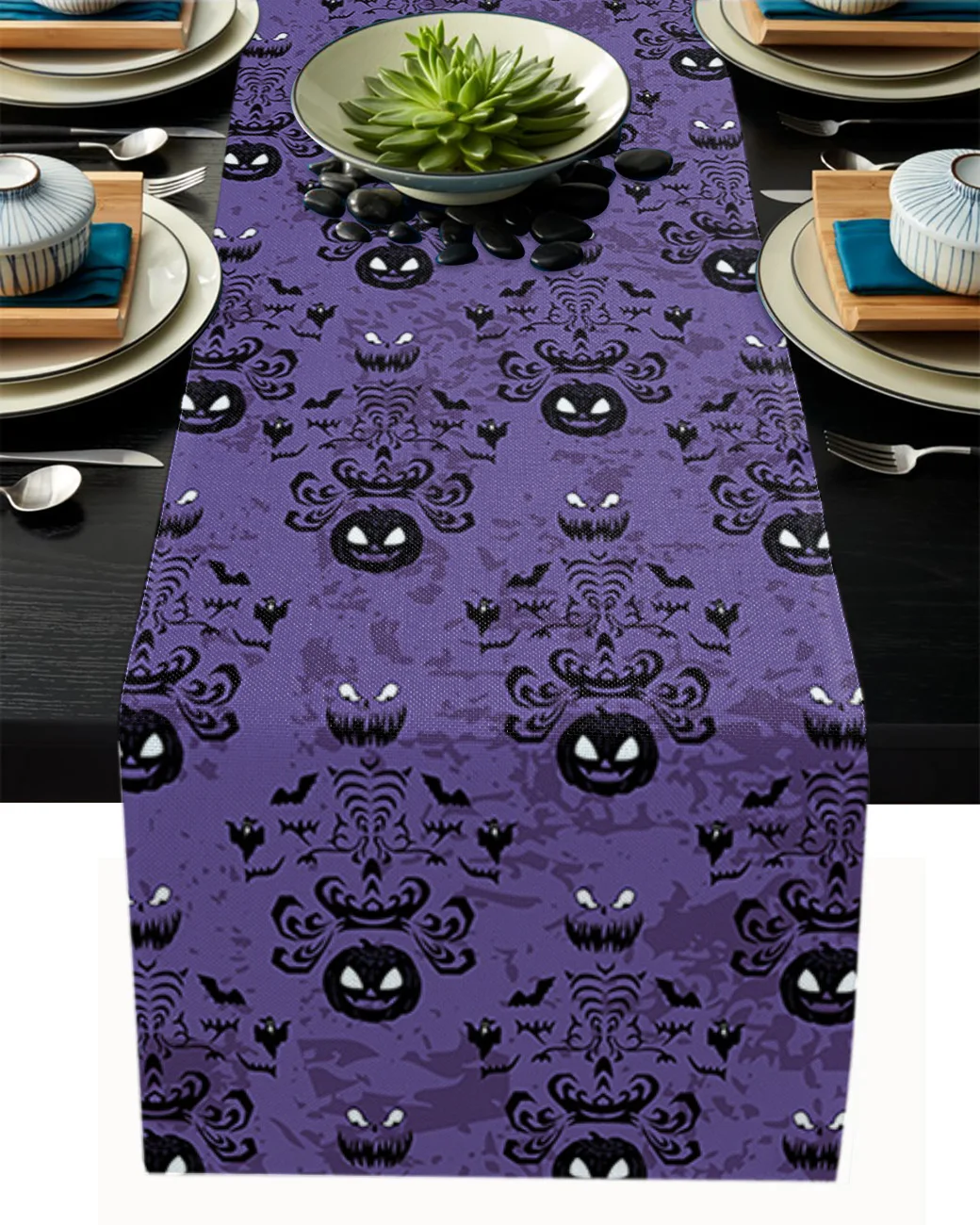 

Хэллоуин Тыква домик тыквенный призрак Роскошные настольная дорожка обеденный стол Свадебная вечеринка рождественское нарядное цветочно...