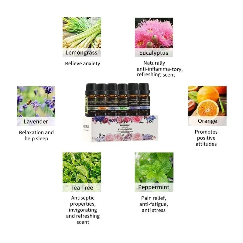 Ароматизатор эфирного масла для ароматерапии 6 шт.|Эфирное масло| |