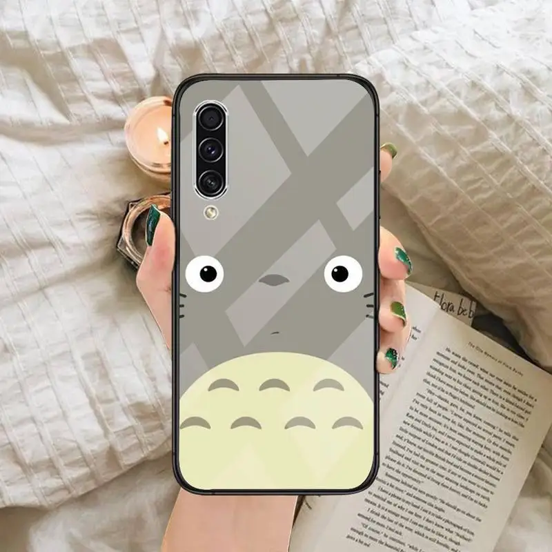 

Cute Totoro Phone Case Tempered glass For Samsung S6 S7 edge S8 S9 S10 e plus note8 9 10 pro