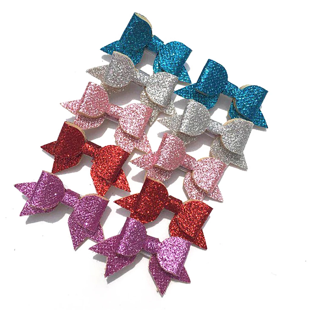 5 шт. зажим для волос из искусственной кожи домашних животных декоративный блеск