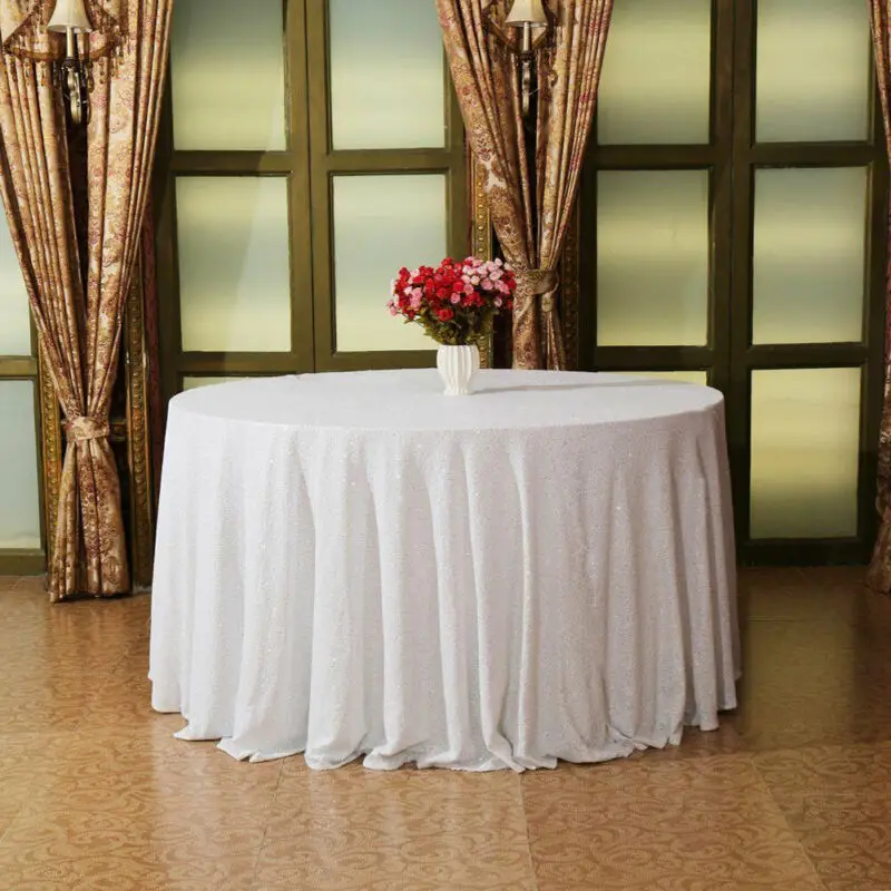 Блестящая круглая скатерть с блестками блестящие чехлы на стол для свадьбы
