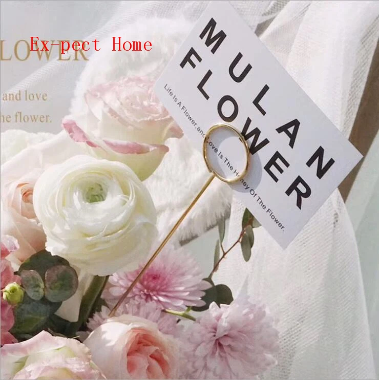 50 шт. Цветочная длинная палочка держатели для карт подарочная упаковка букета