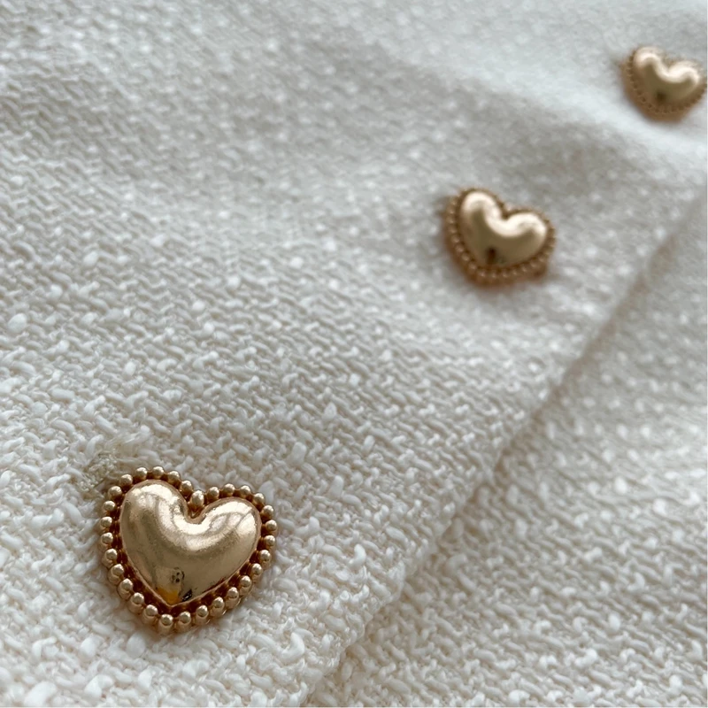 

High Quality Fashion Casual Tweed Two Piece Set Women Jacket Coat + High Waist Shorts Sets Summer Pant Set Vintage 2 Piece Suits