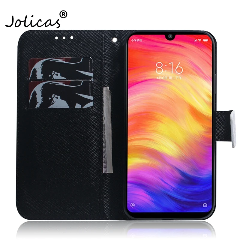 Чехол-книжка для Xiaomi Redmi Note 7 с изображением волка панды из искусственной кожи